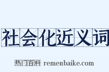 社会化近义词是什么意思的图片